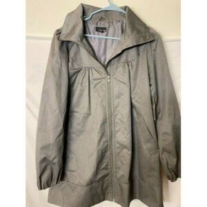H&M WOMENS JUNIORS JACKET COAT GRAY PUFFY SLEEVES SIZE 12 MEDIUM‎ Spring